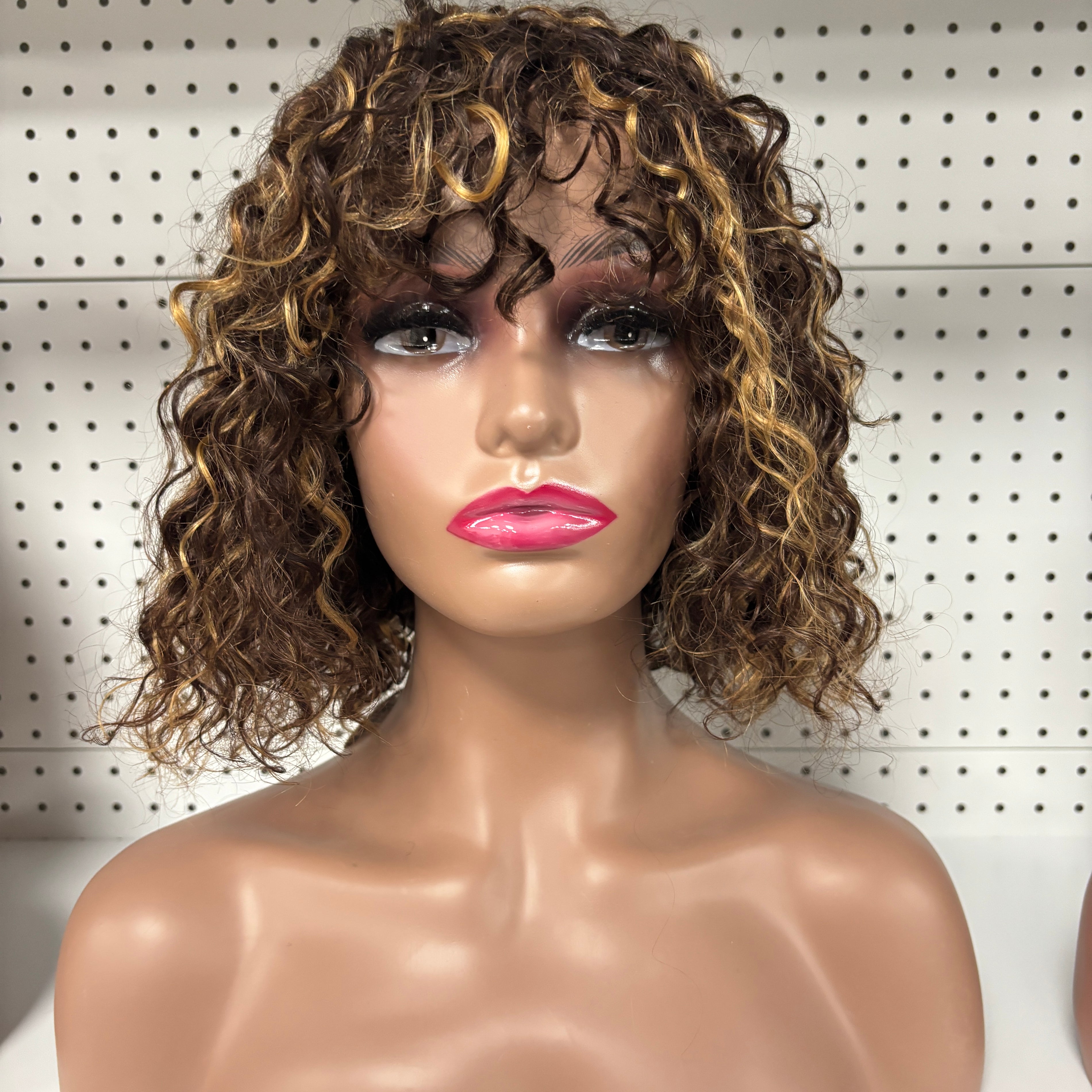 8-Inch Blonde Balayage Deep Curly HD Lace Wig – Soft Gold Curls, Undetectable Lace, & Lightweight Comfort