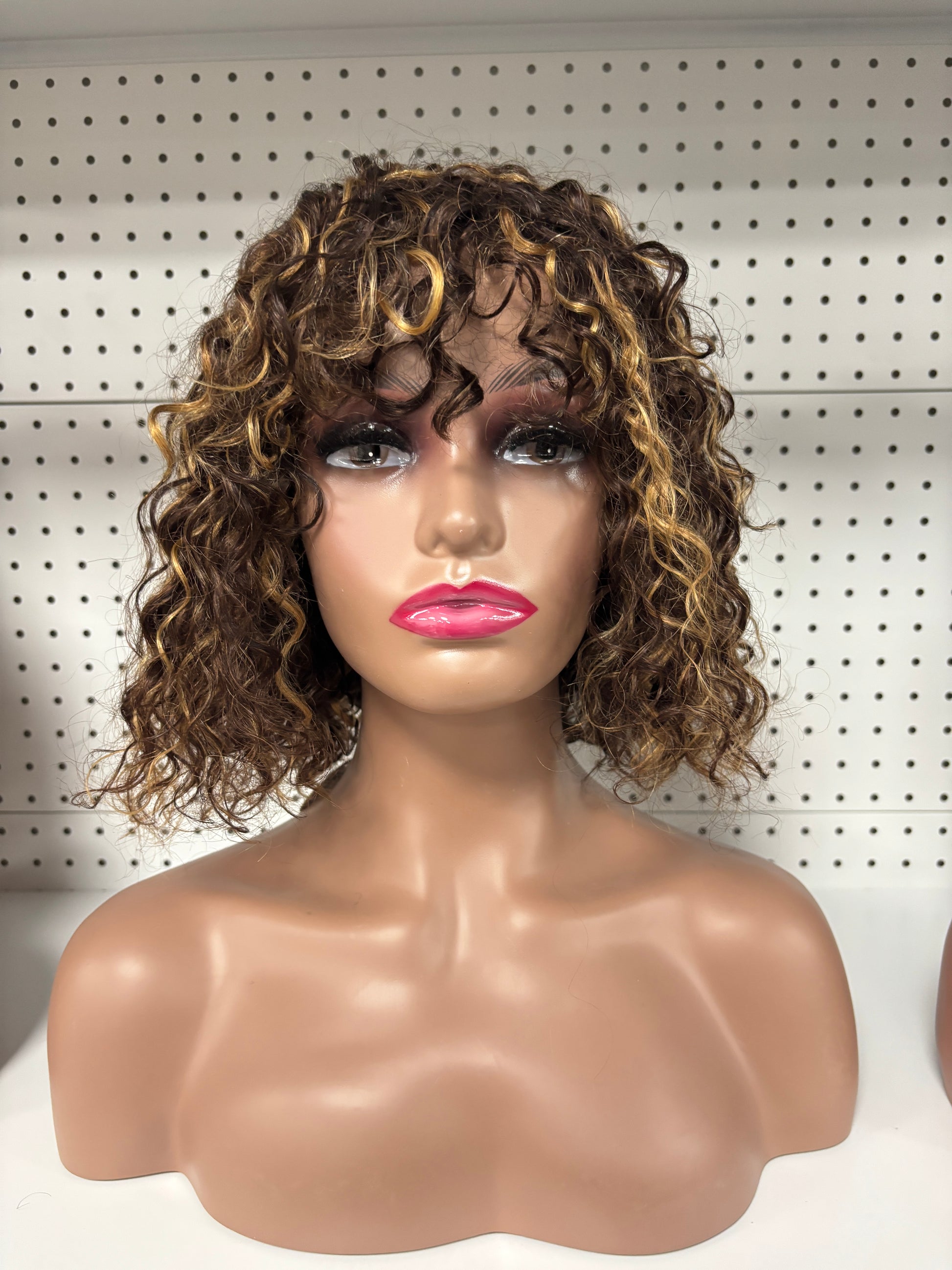 8-Inch Blonde Balayage Deep Curly HD Lace Wig – Soft Gold Curls, Undetectable Lace, & Lightweight Comfort