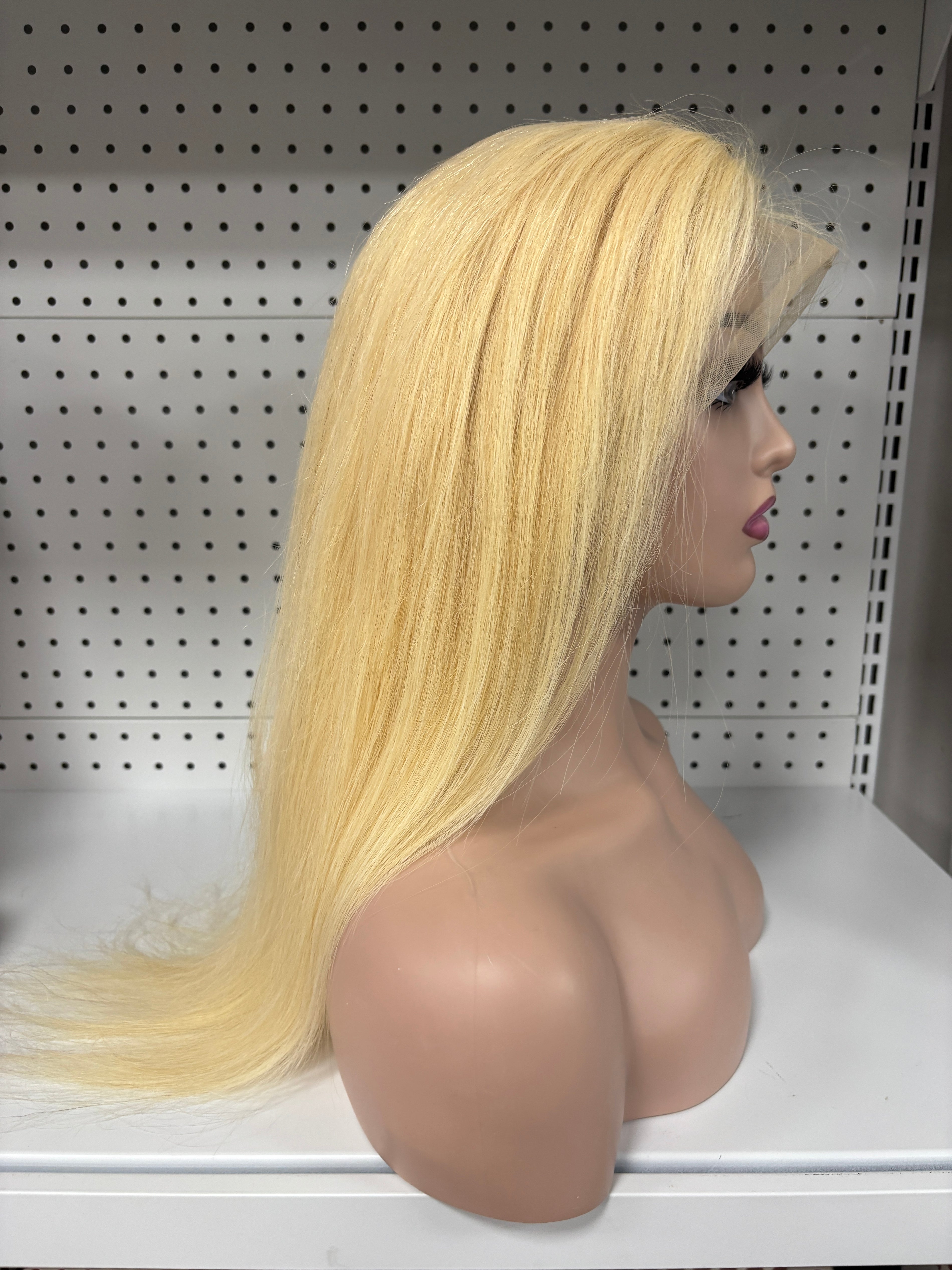 16-Inch Blonde Straight HD Lace Human Hair Wig – Silky, Platinum Perfection & Undetectable Lace