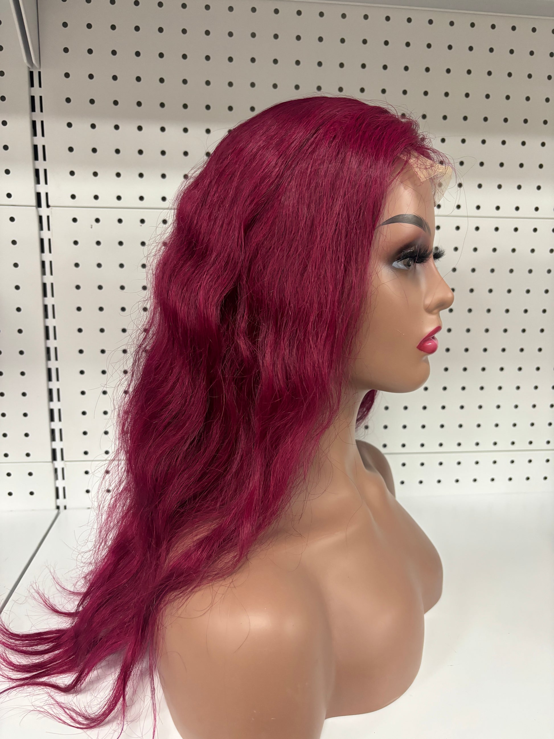 22-Inch Burgundy Body Wave HD Lace Front Wig – Rich, Voluminous & Ultra-Glamorous