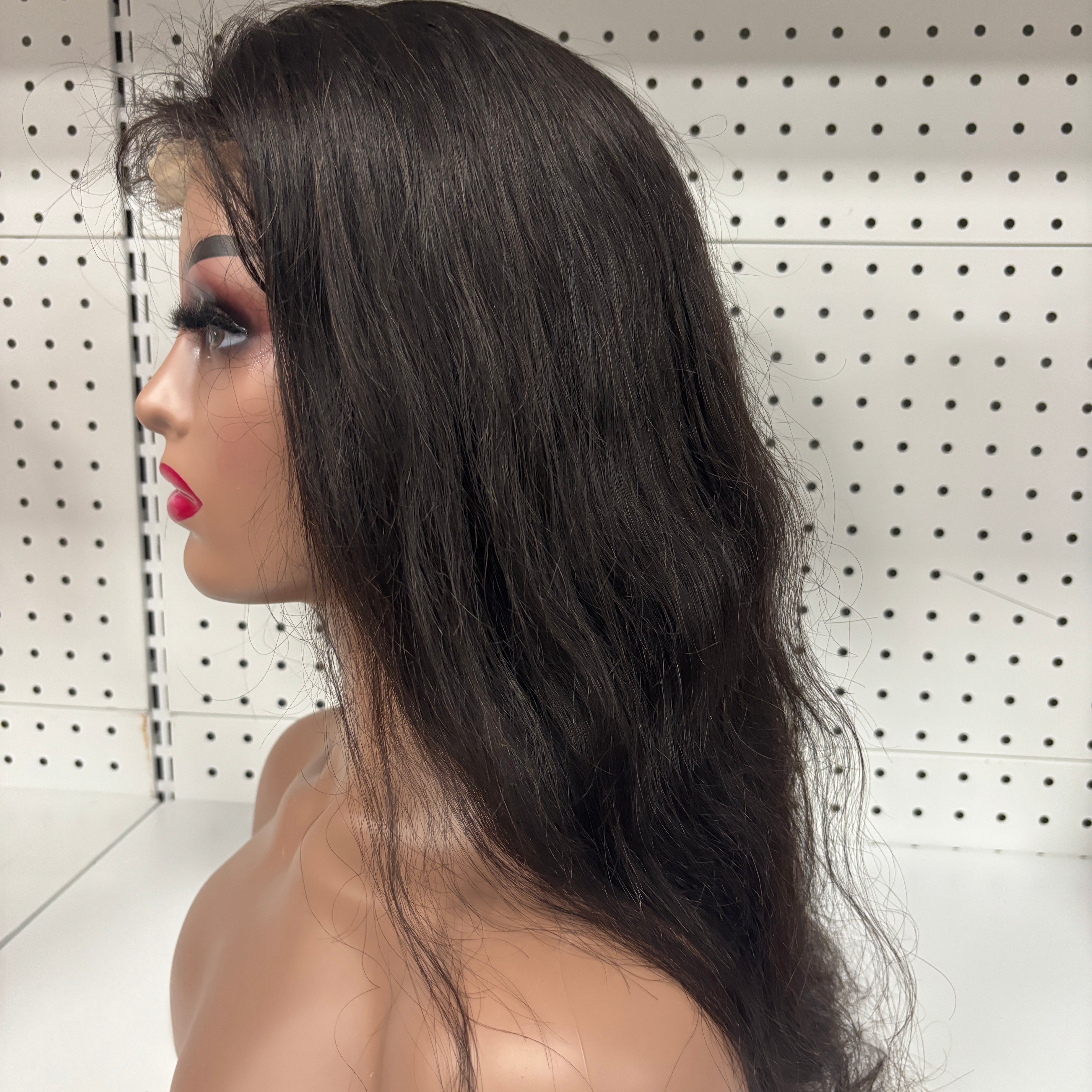 22" Natural Black Body Wave HD Lace Front Wig - Jet Black Glamour & Undetectable Lace