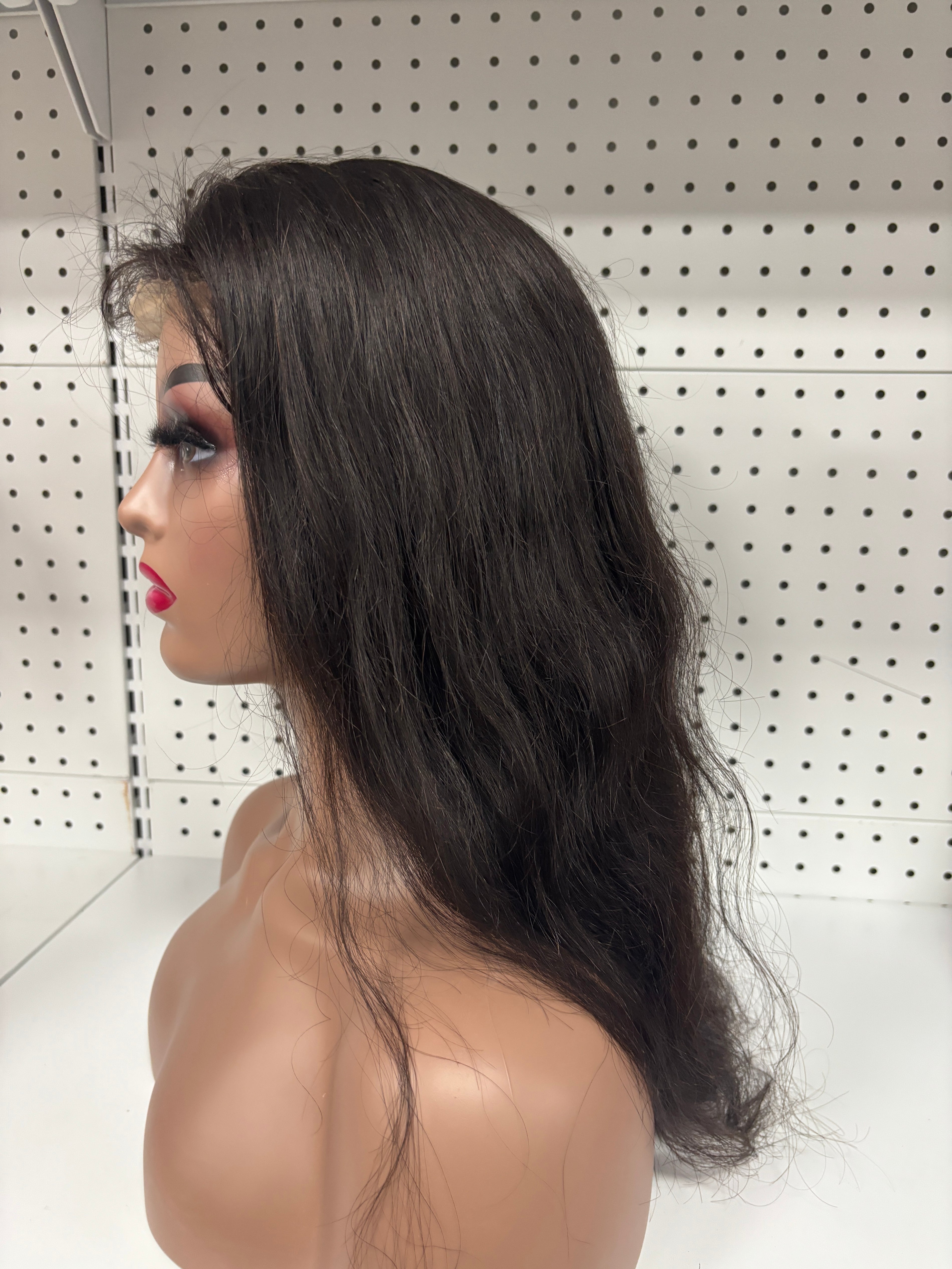 22" Natural Black Body Wave HD Lace Front Wig - Jet Black Glamour & Undetectable Lace