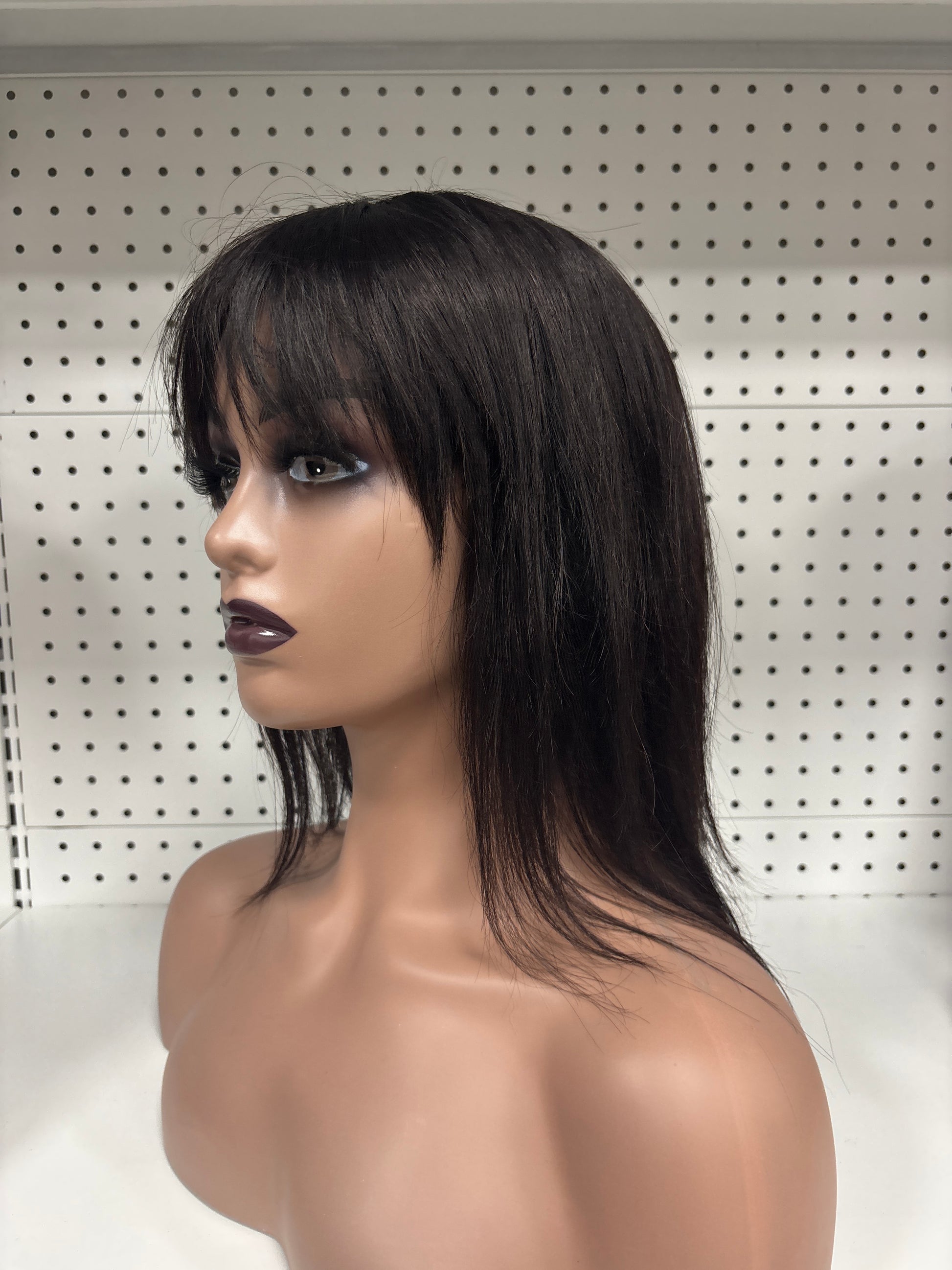 12-Inch Black Straight HD Lace Front Wig – Sleek, Natural & Lightweight