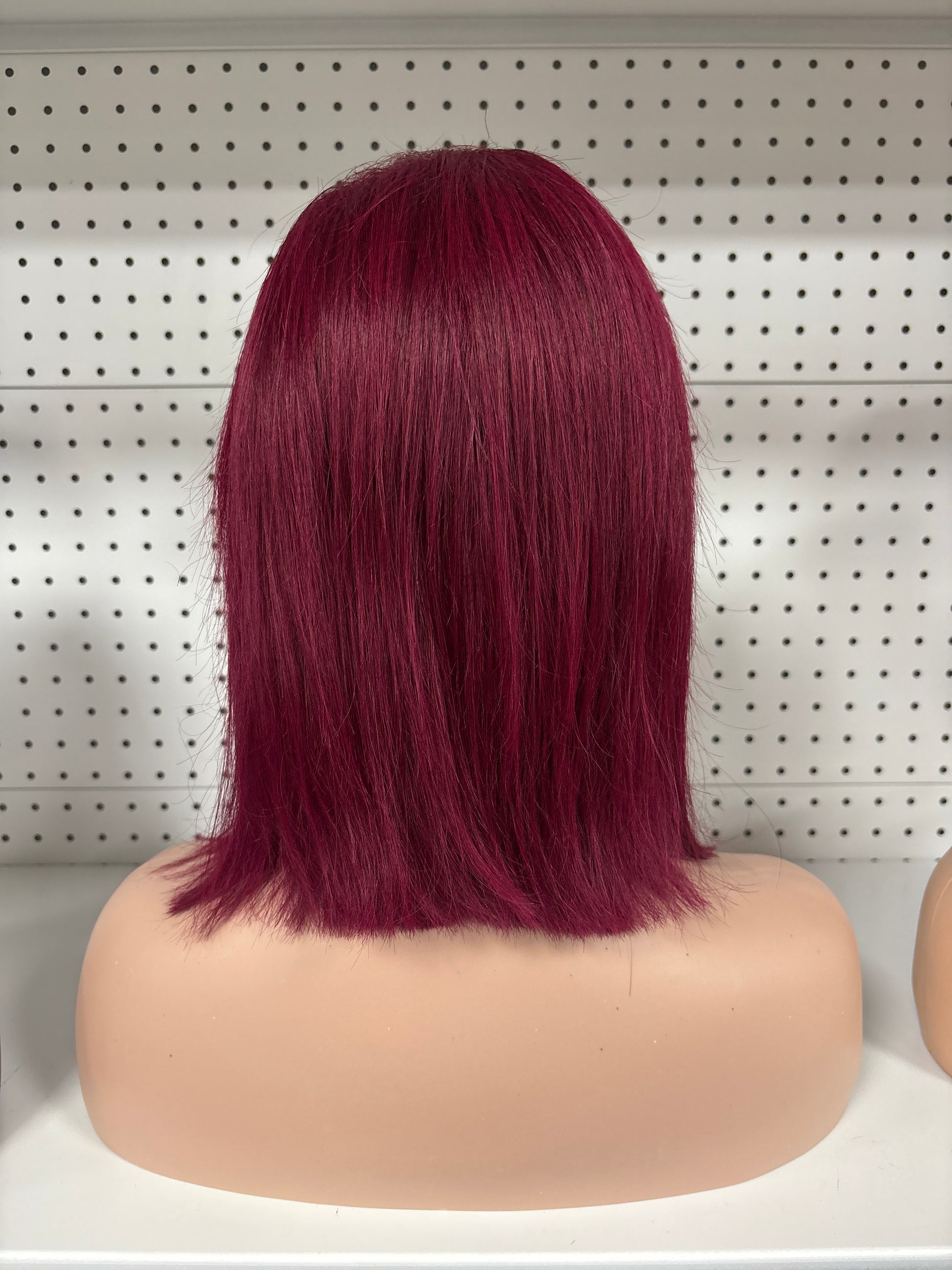 12" Straight Burgundy HD Lace Front Wig – Rich, Vibrant & Sleek