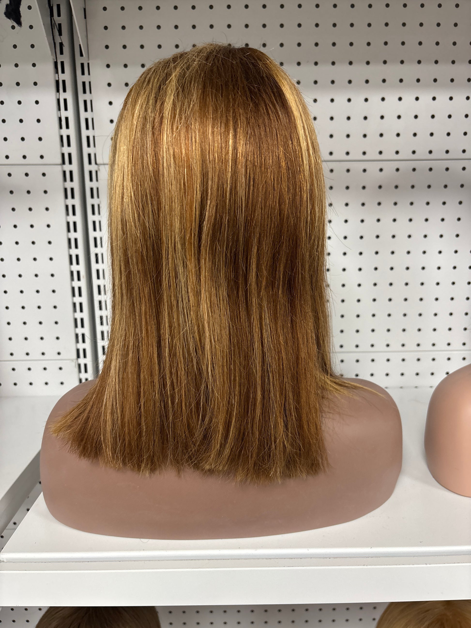 14" Straight Blonde Balayage HD Lace Front Wig – Sun-Kissed & Sleek