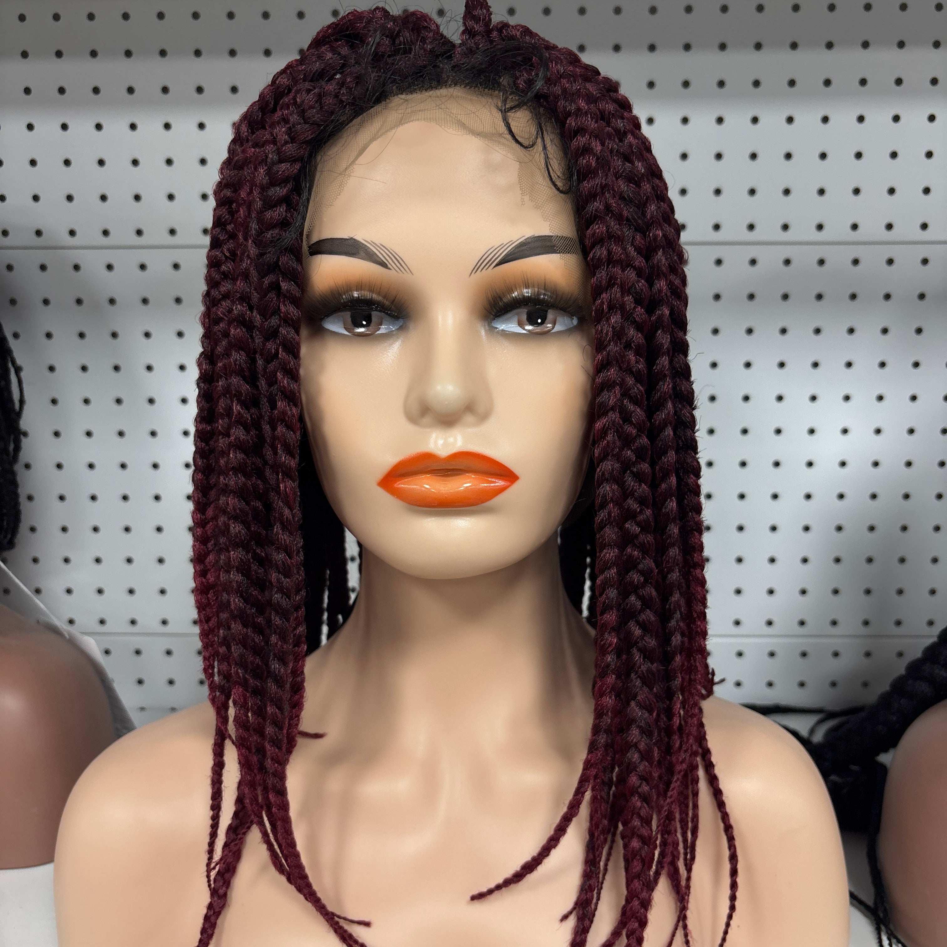26" Black 200% Density Braided HD Lace Front Wig – Classic Glam