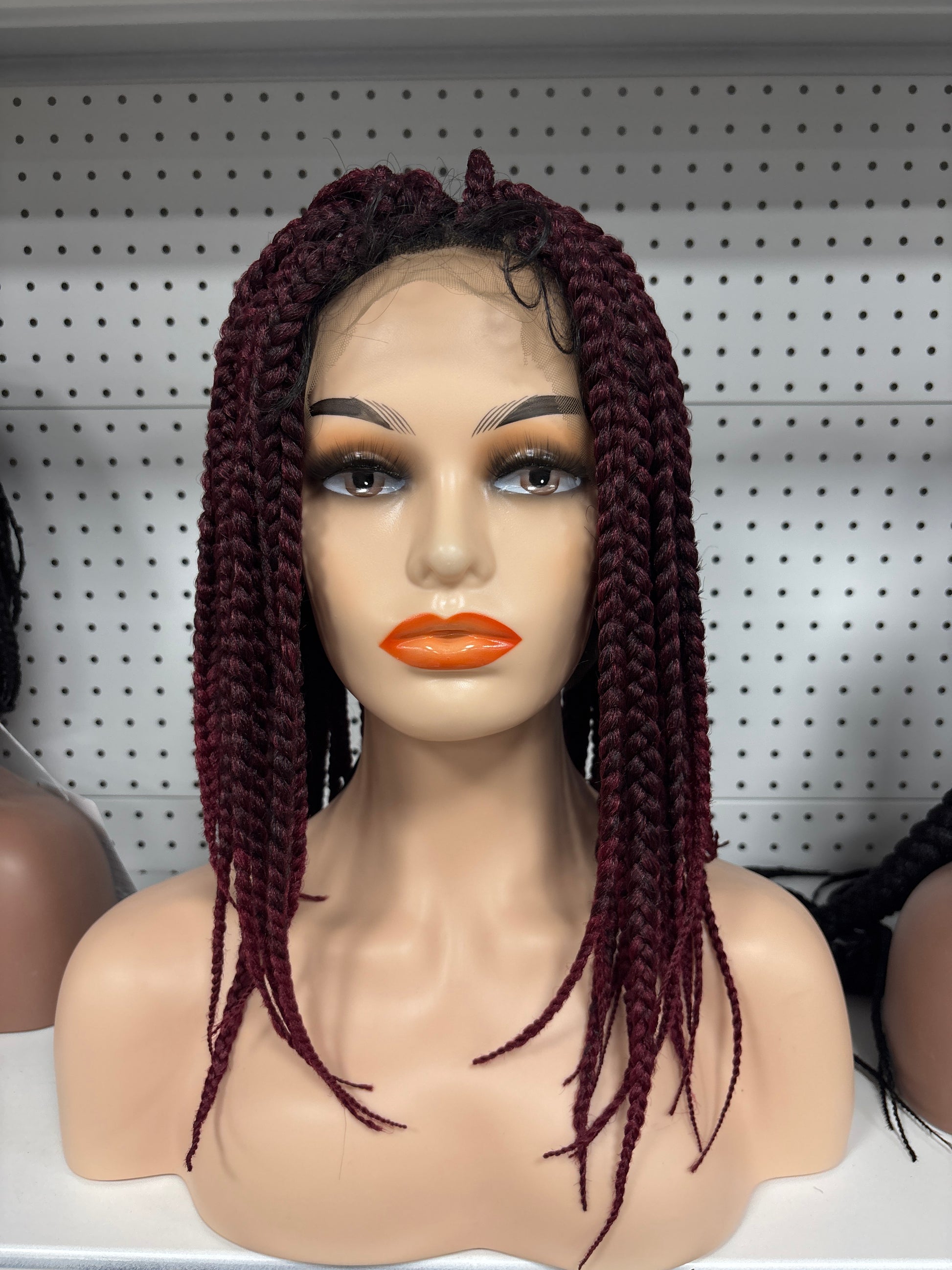 26" Black 200% Density Braided HD Lace Front Wig – Classic Glam