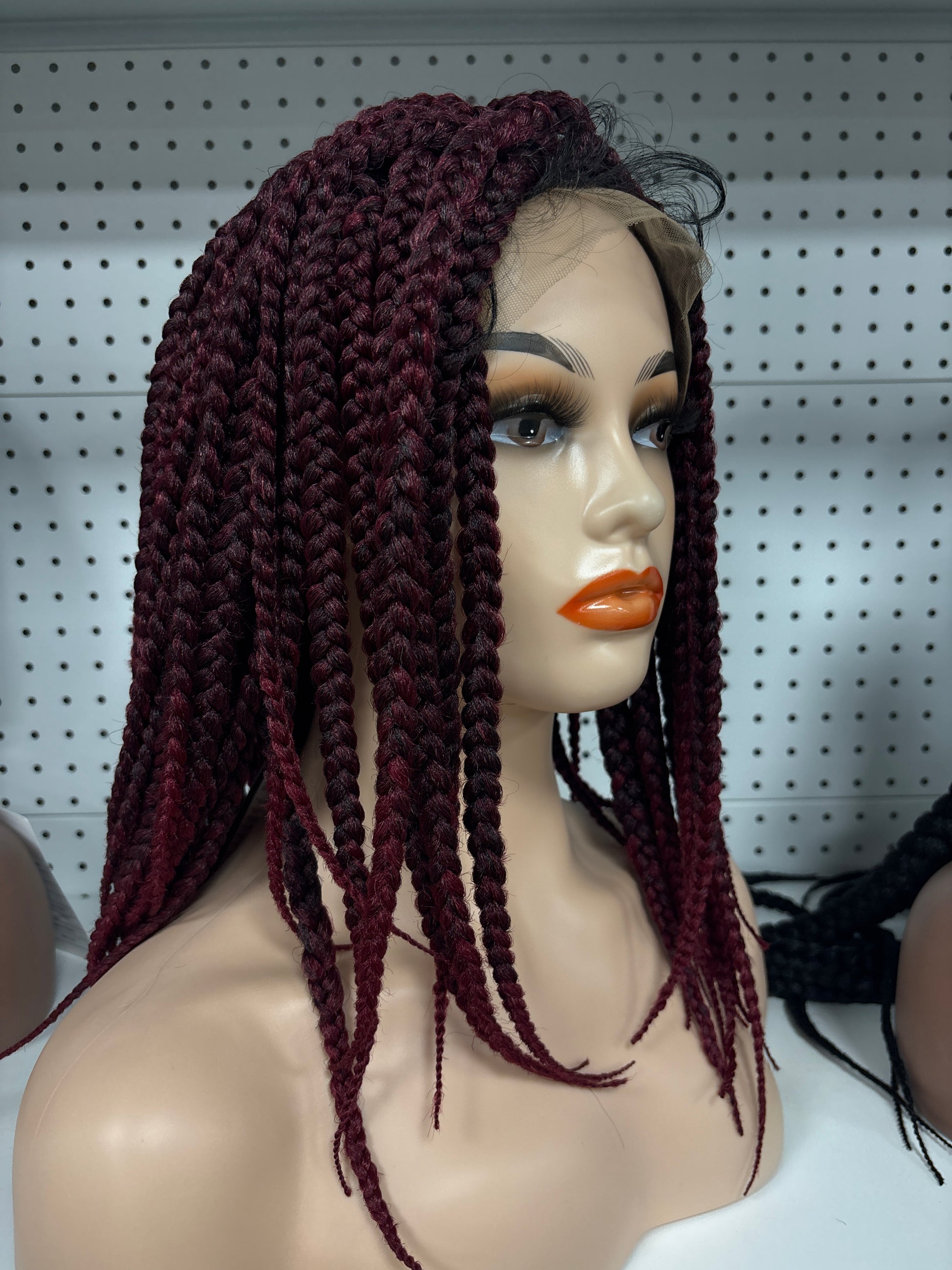 26" Black 200% Density Braided HD Lace Front Wig – Classic Glam