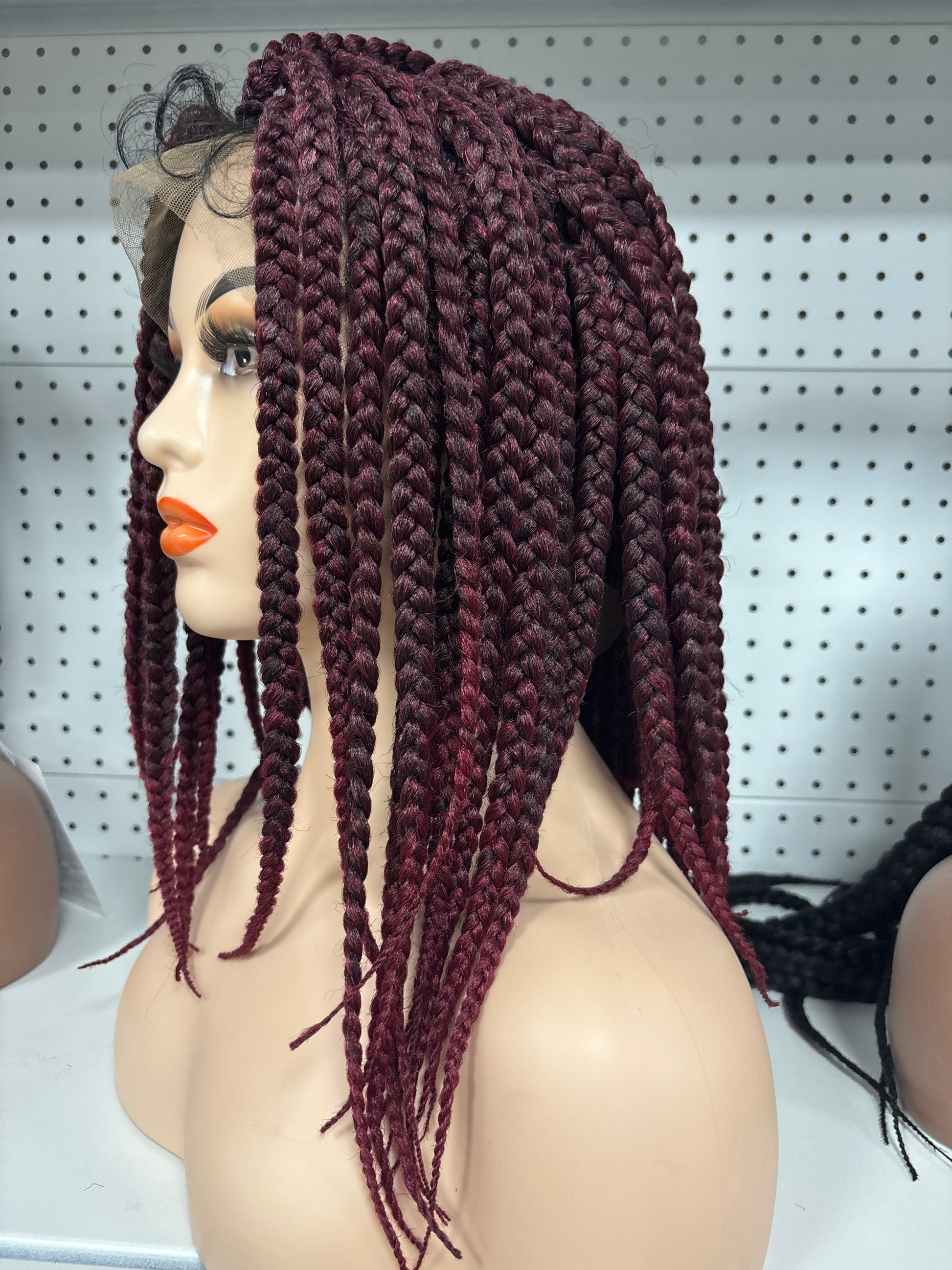 26" Black 200% Density Braided HD Lace Front Wig – Classic Glam