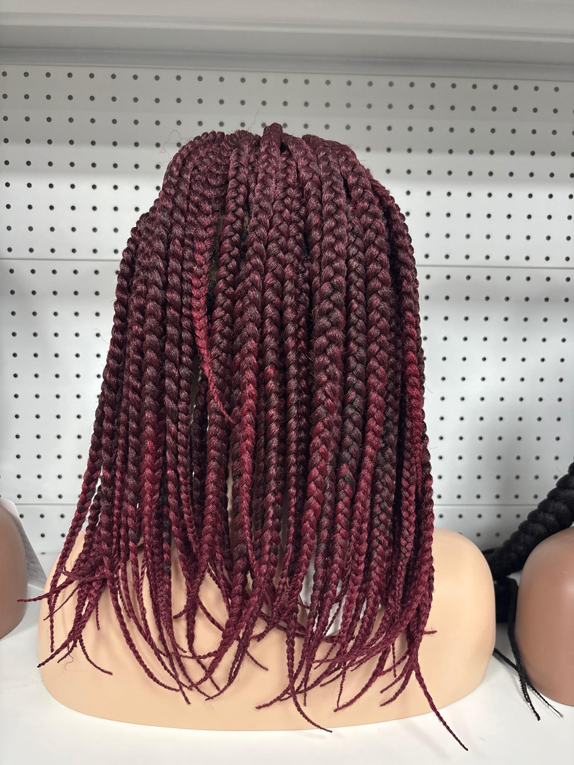 26" Black 200% Density Braided HD Lace Front Wig – Classic Glam