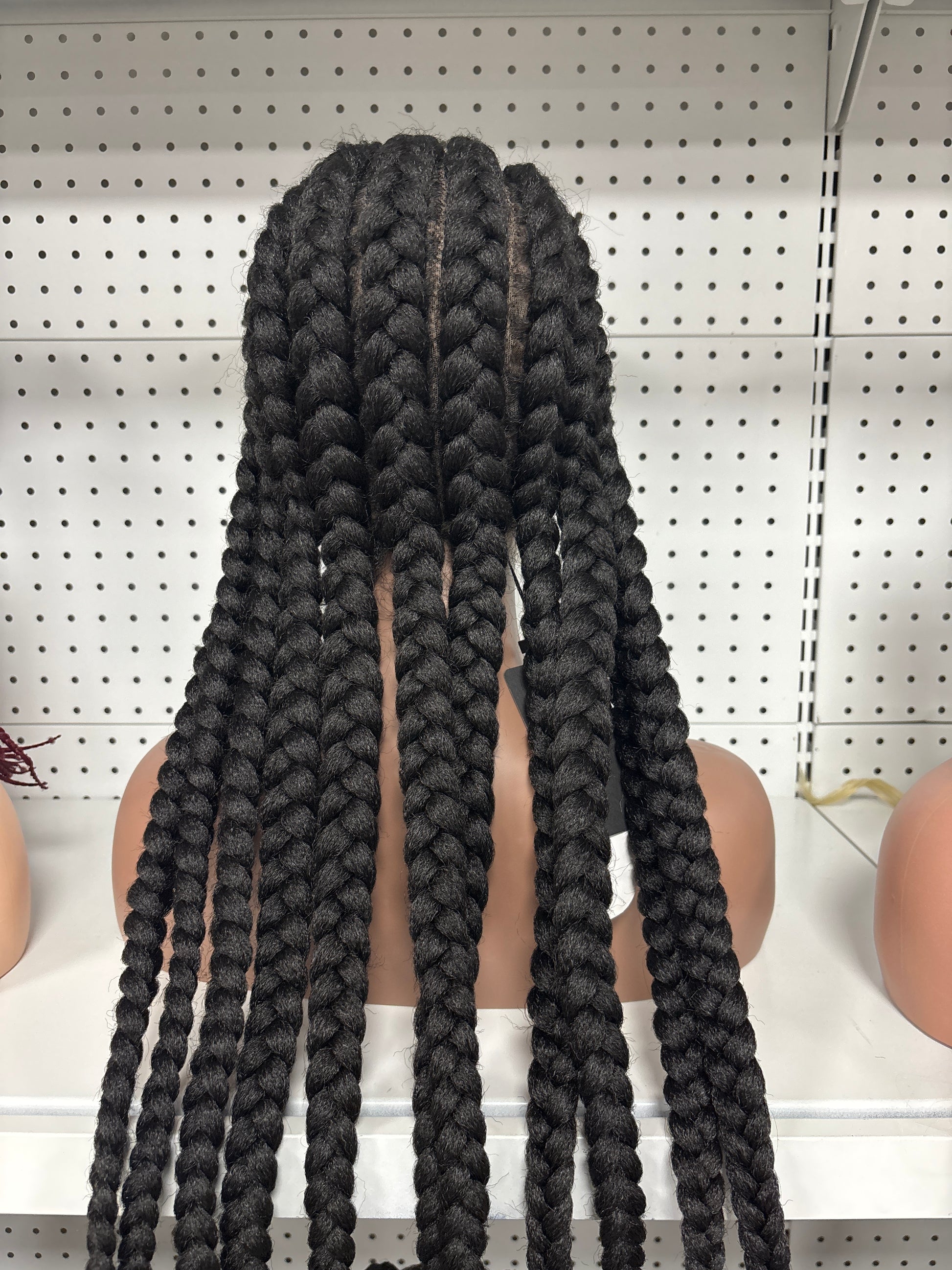 26" Black 200% Density Braided HD Lace Front Wig – Classic Glam