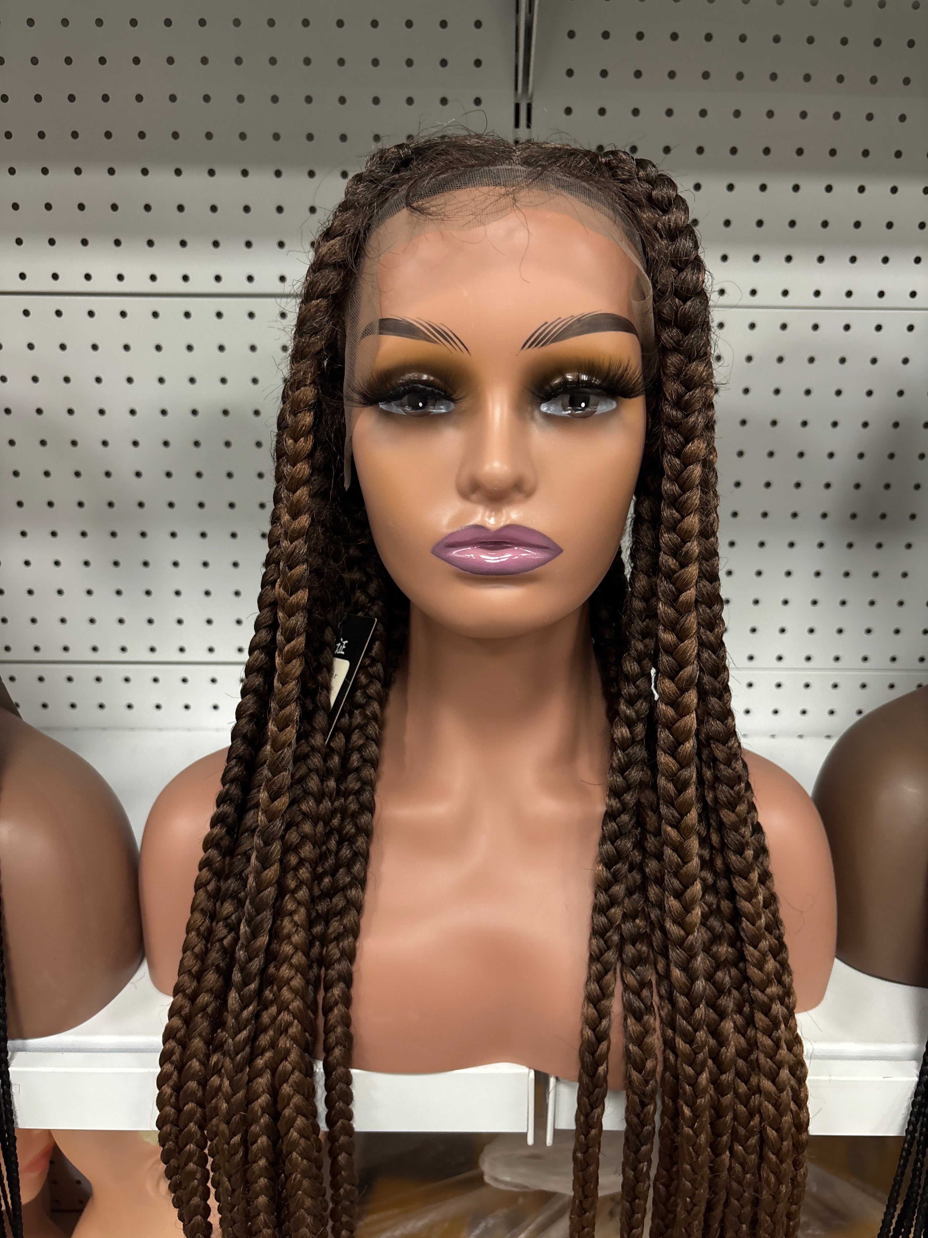 26" Chocolate Brown 250% Density Full Braided HD Lace Front Wig – Rich, Voluminous & Ready-to-Wear