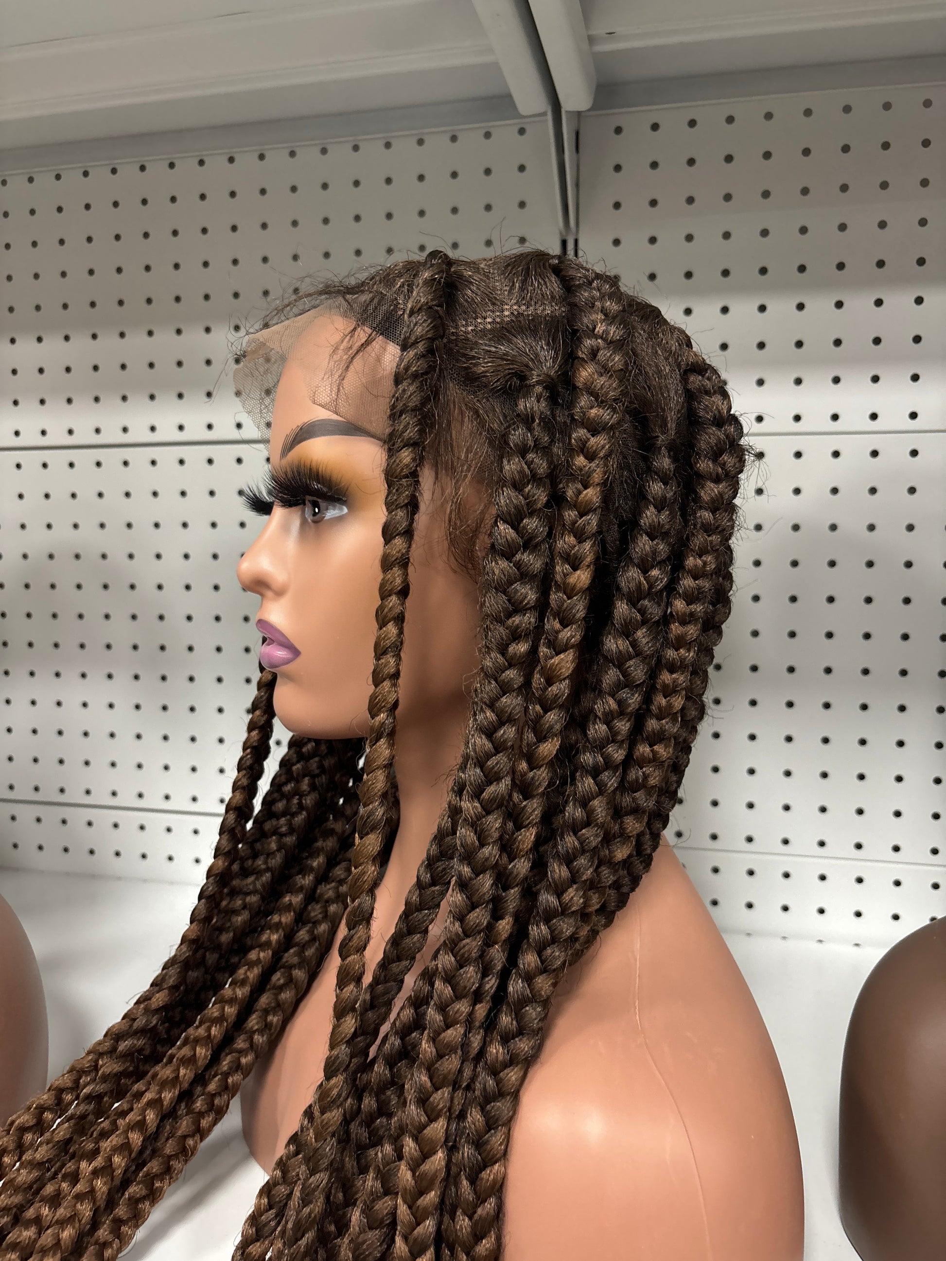 26" Chocolate Brown 250% Density Full Braided HD Lace Front Wig – Rich, Voluminous & Ready-to-Wear