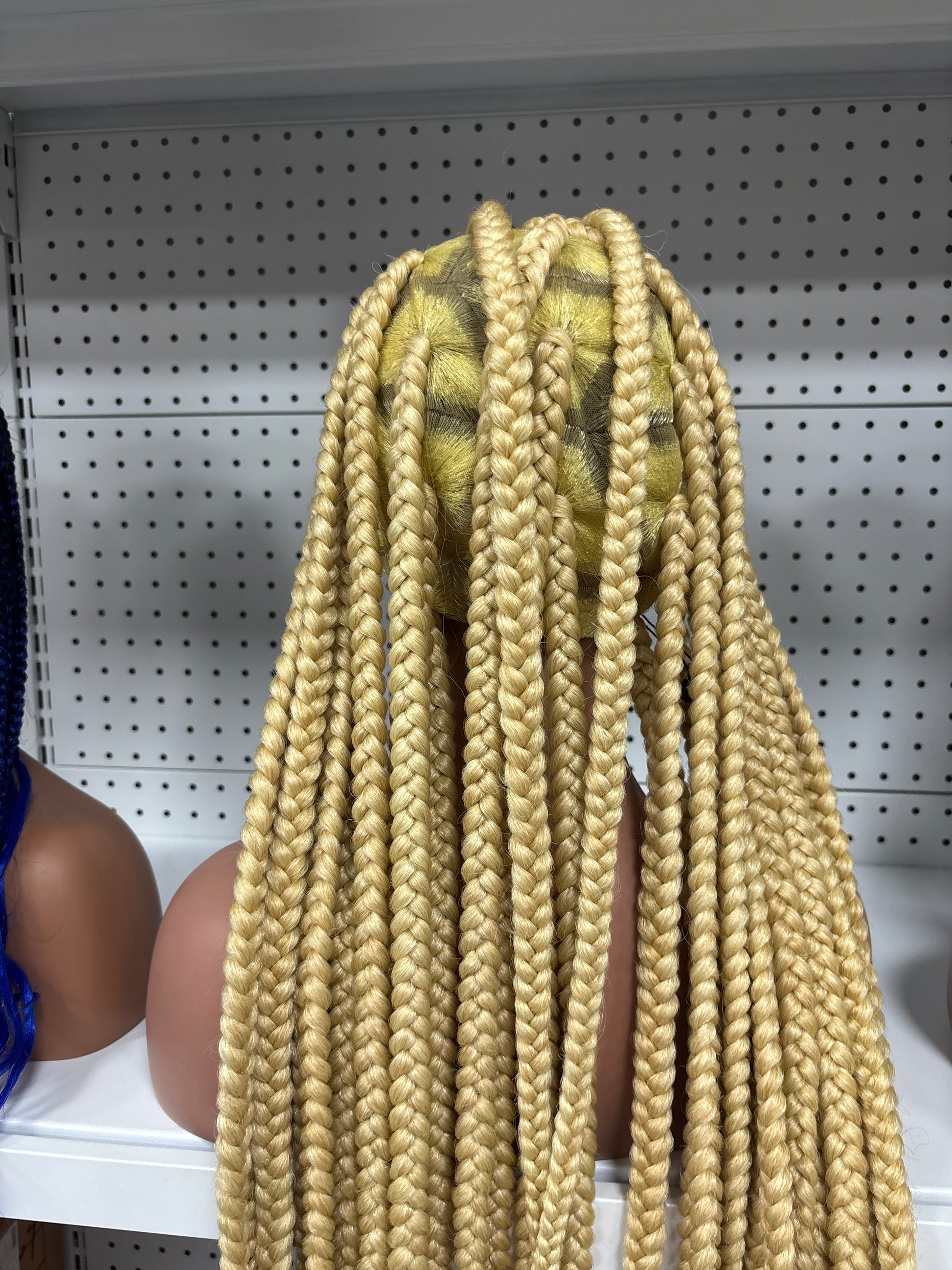 30" Blonde 250% Density Full Braided HD Lace Front Wig – Sun-Kissed Goddess Length