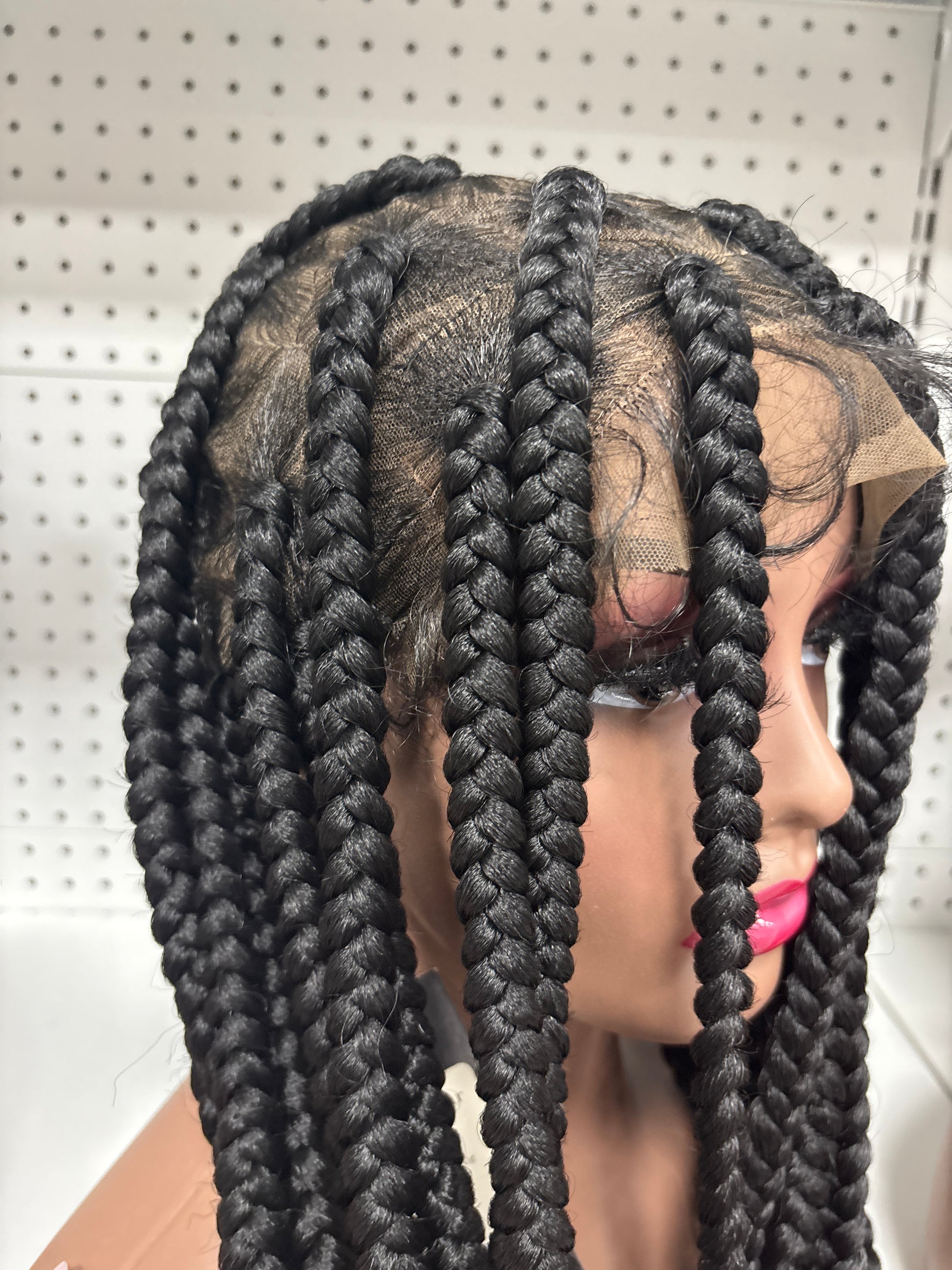 30" Black 250% Density Full Braided HD Lace Front Wig – Goddess Length Glam