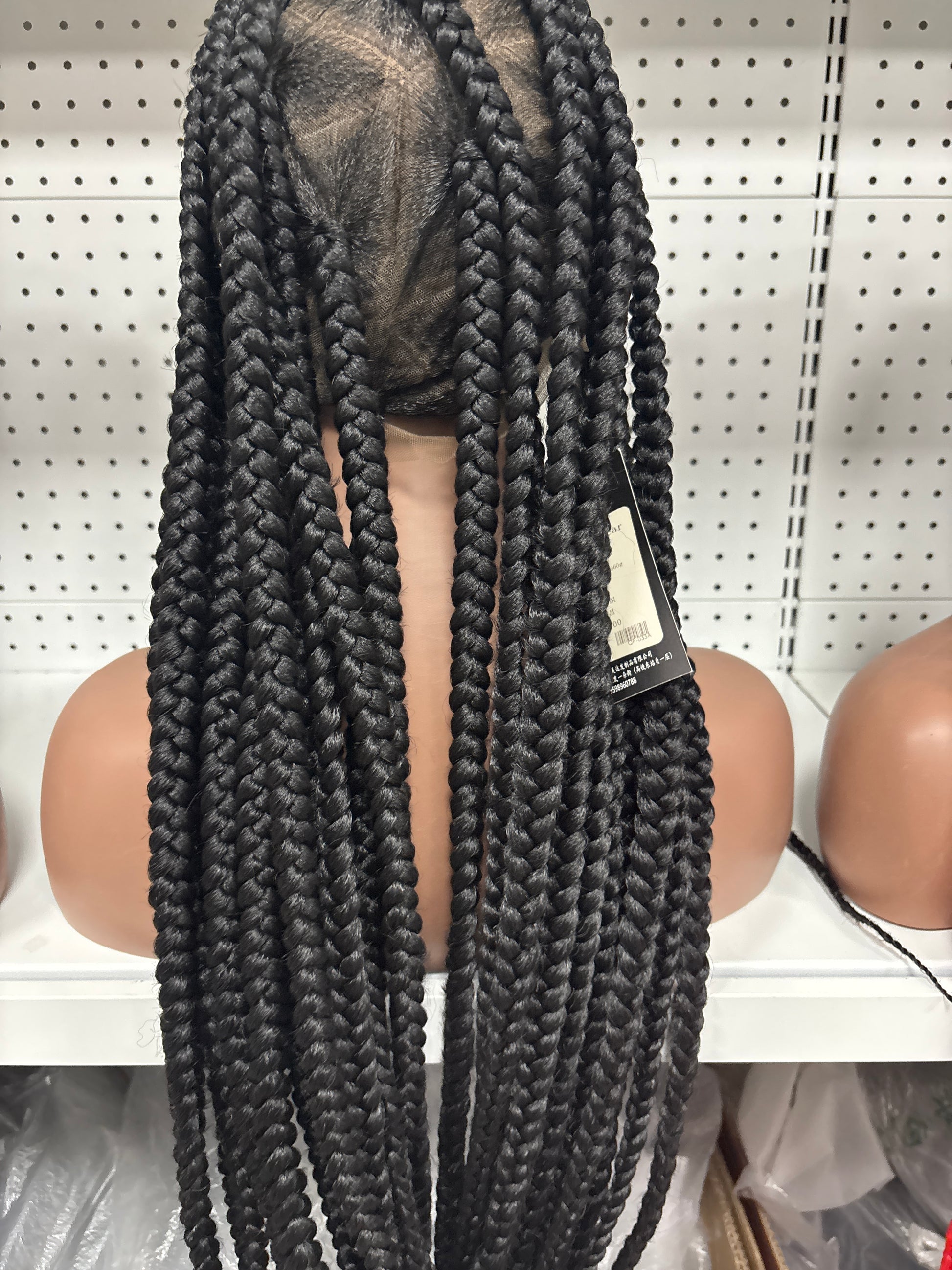 30" Black 250% Density Full Braided HD Lace Front Wig – Goddess Length Glam