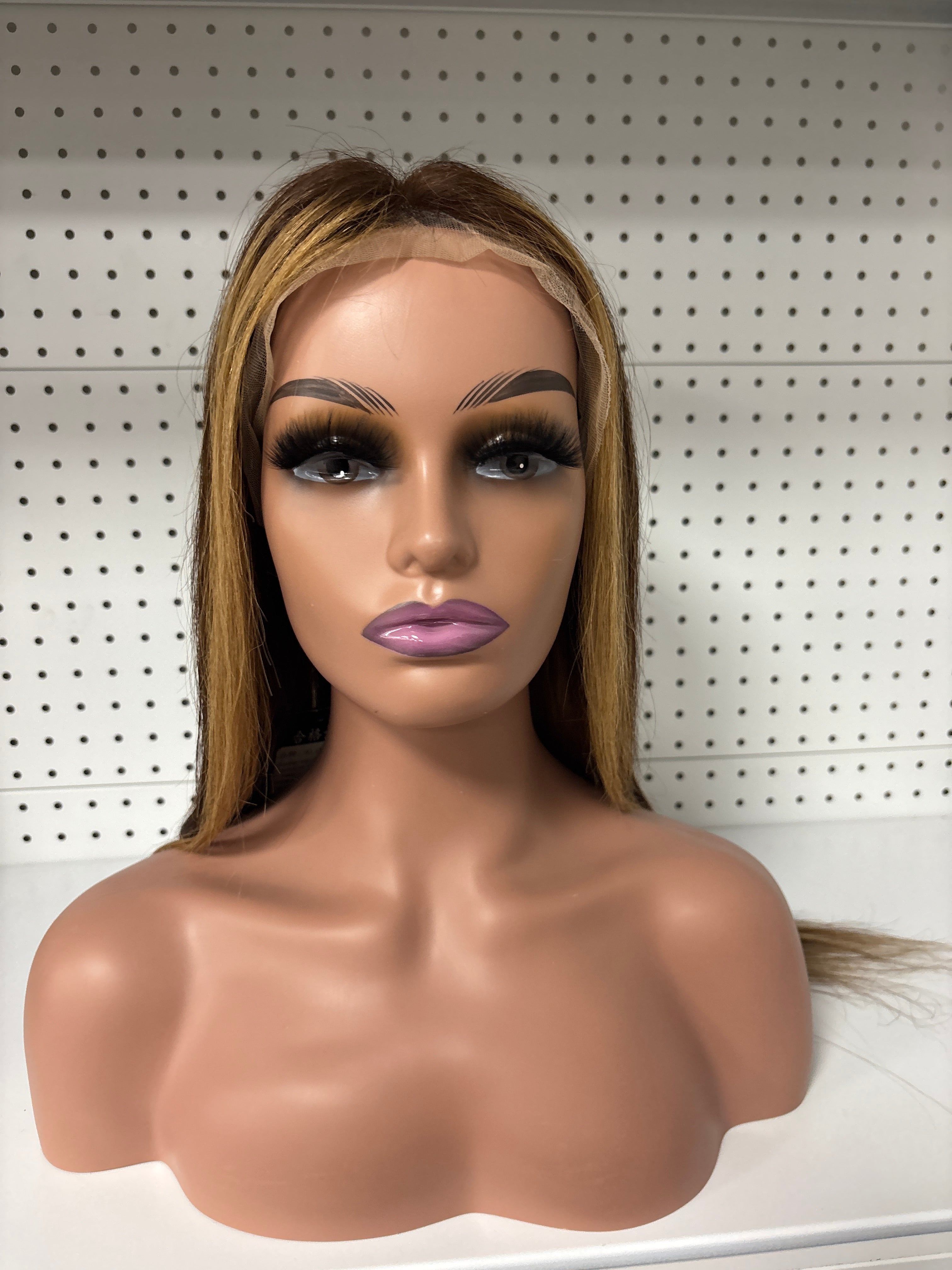 24" Straight Blonde Balayage HD Lace Front Wig – Sun-Kissed Length & Effortless Glam