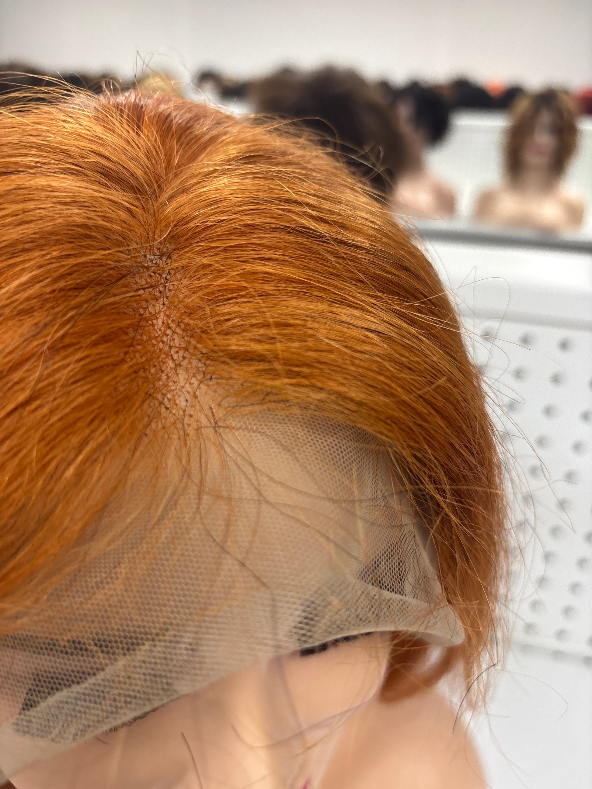 26" Dirty Orange Straight HD Lace Front Wig – Bold & Ultra-Glamorous