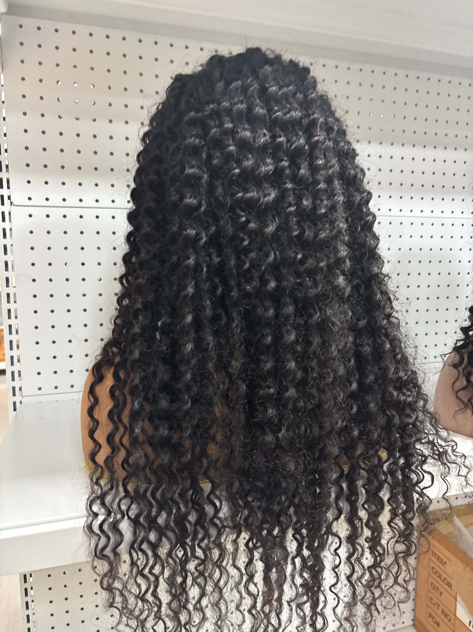 16" Deep Curly Black HD Lace Front Wig – Voluminous & Bold